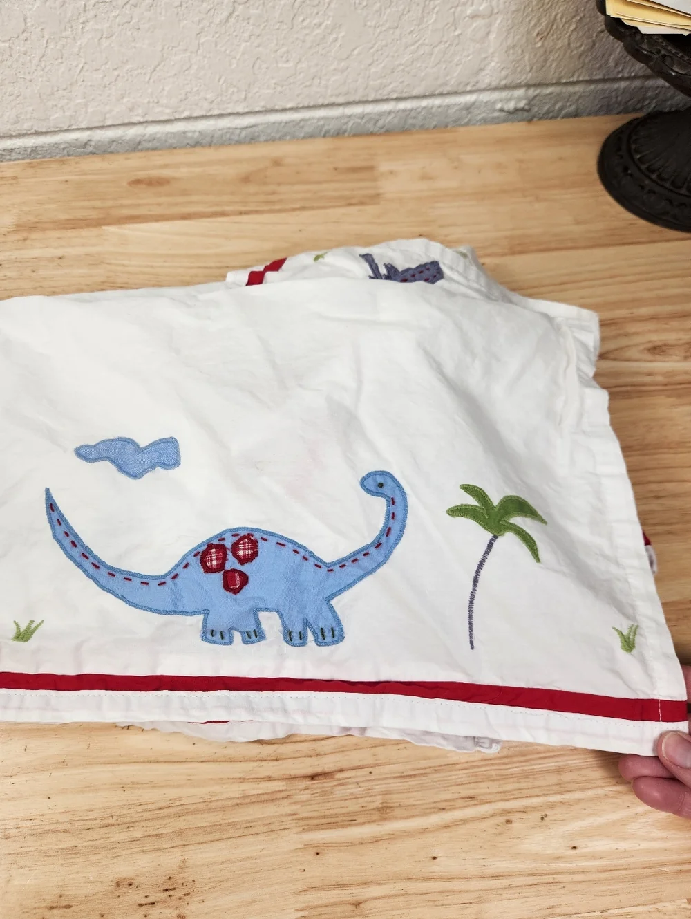 Pottery Barn Kids Super Saurus Crib Bedskirt Dinosaurs T-Rex Brontosaurus